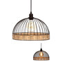 Voir la diapositive 4 : ATMOSPHERA Suspension filaire  Suwa  métal & rotin Diamètre 35 cm Atmosphera