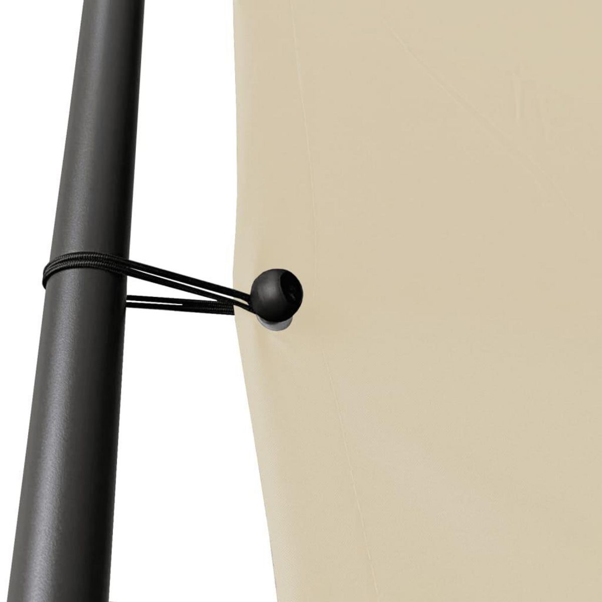 VIDAXL Belvedere beige 3x3 m 180 g/m^2 tissu et acier