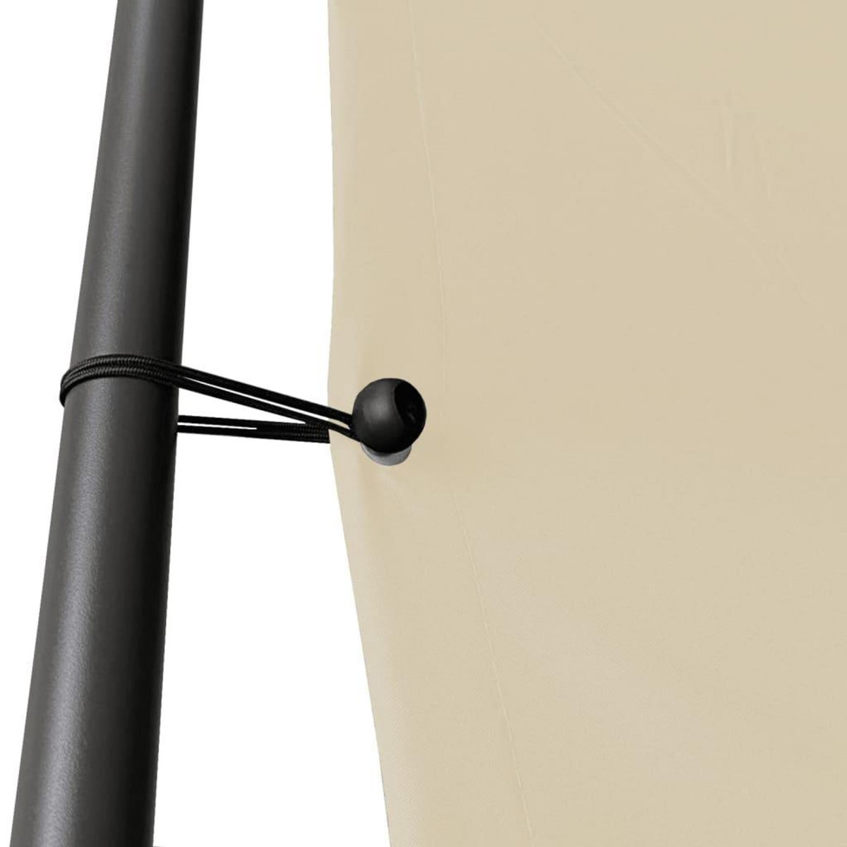 VIDAXL Belvedere beige 3x3 m 180 g/m^2 tissu et acier