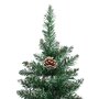 Voir la diapositive 5 : VIDAXL Sapin de Noël mince bois veritable et neige blanche vert 210 cm
