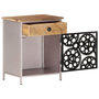Voir la diapositive 3 : VIDAXL Table de chevet 40x30x50 cm Bois de manguier brut