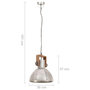 Voir la diapositive 6 : VIDAXL Lampe suspendue industrielle 25 W Argente Rond 30 cm E27