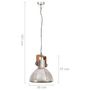 Voir la diapositive 6 : VIDAXL Lampe suspendue industrielle 25 W Argente Rond 30 cm E27