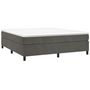 Voir la diapositive 3 : VIDAXL Cadre de lit sans matelas gris fonce 200x200 cm velours