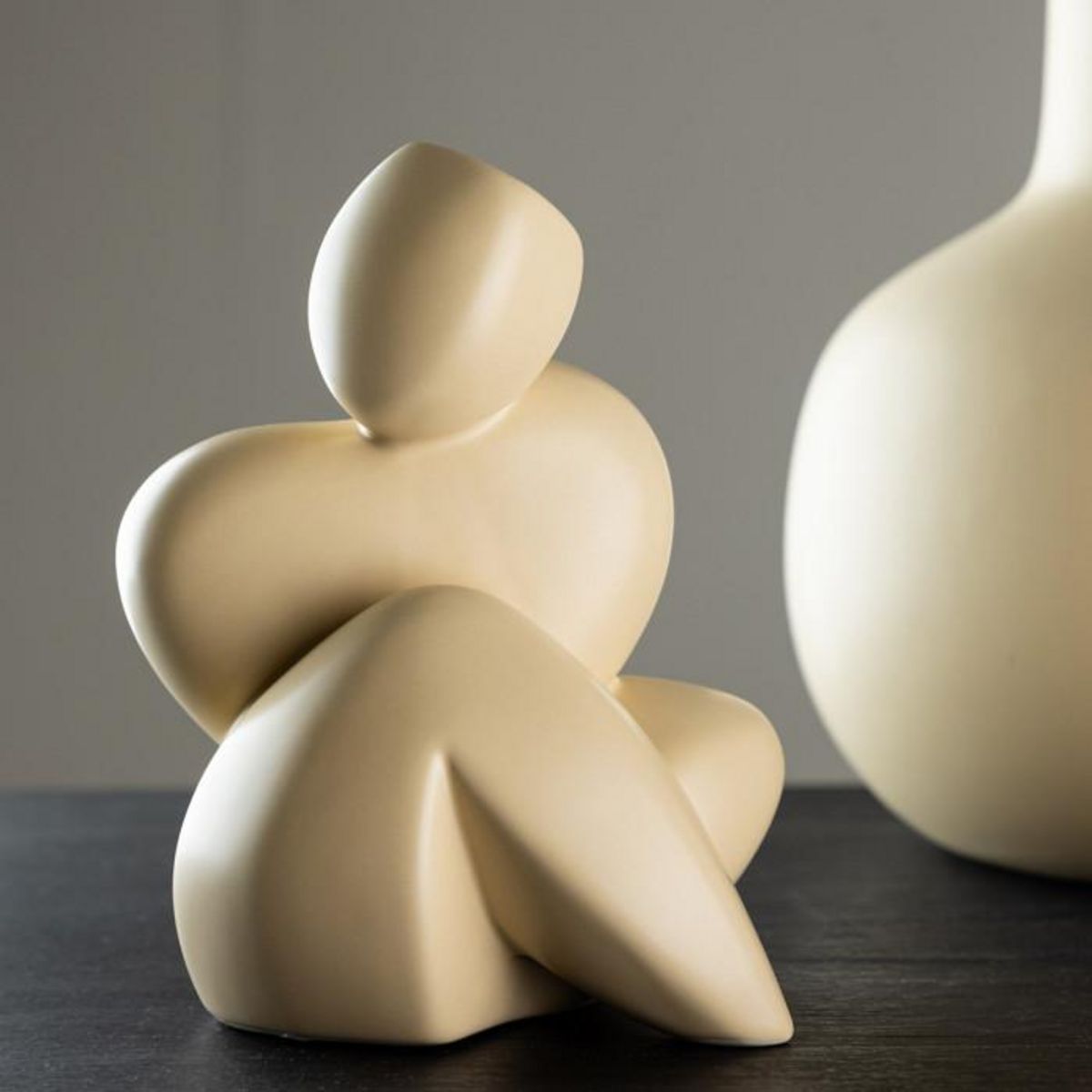 Paris Prix Statuette Sculpture en Céramique  Floda  14cm Jaune