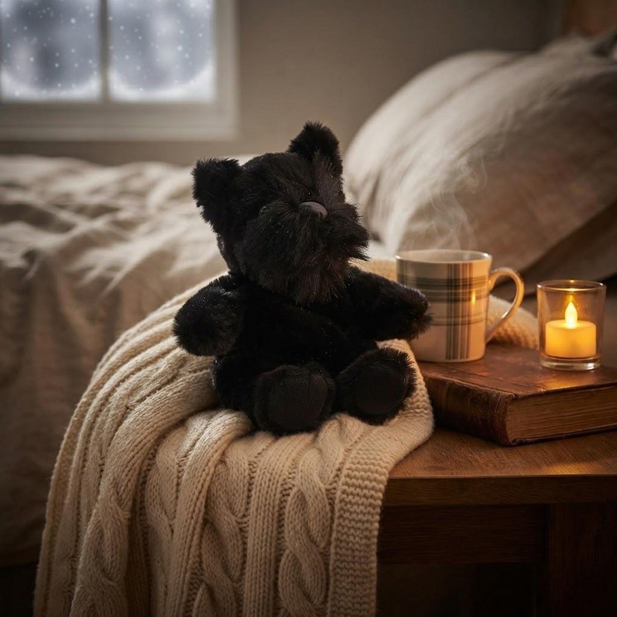 Voir la diapositive 2 : Eden Bouillotte peluche chien anglais lavande et blé