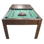 PLAY4FUN Billard Américain HARMONY 6Ft - 206,5 x 116,5 x 80 cm avec accessoires et plateau dînatoire - Couleur Chêne. Coloris disponibles : Bleu, Rouge, Vert, Gris