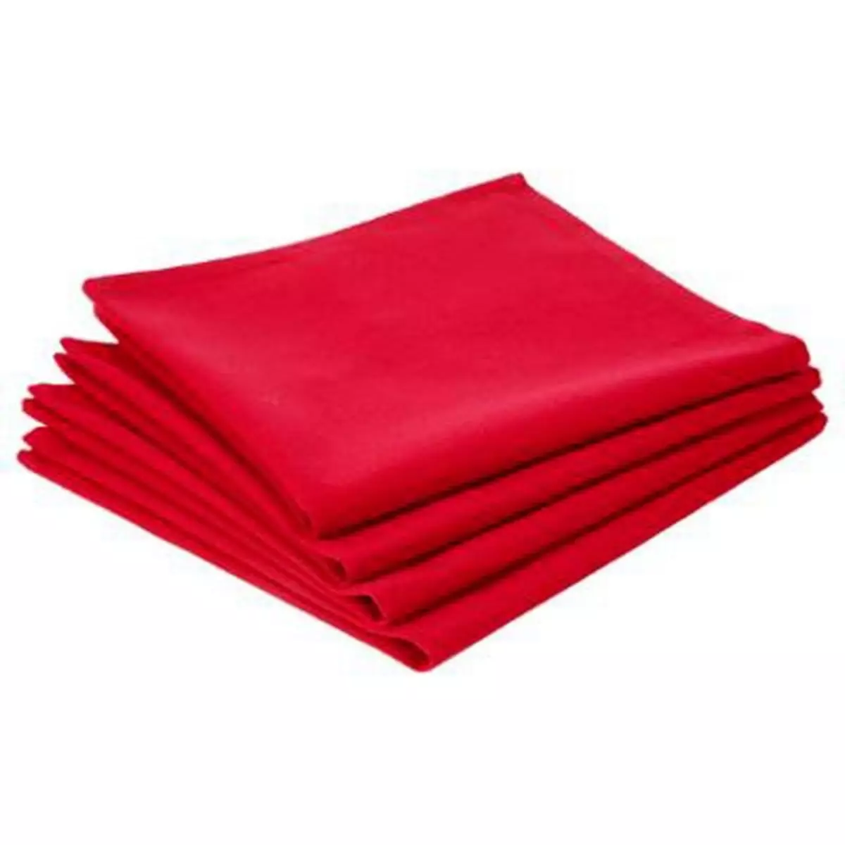  Lot de 4 Serviettes de Table  Coton  40cm Rouge