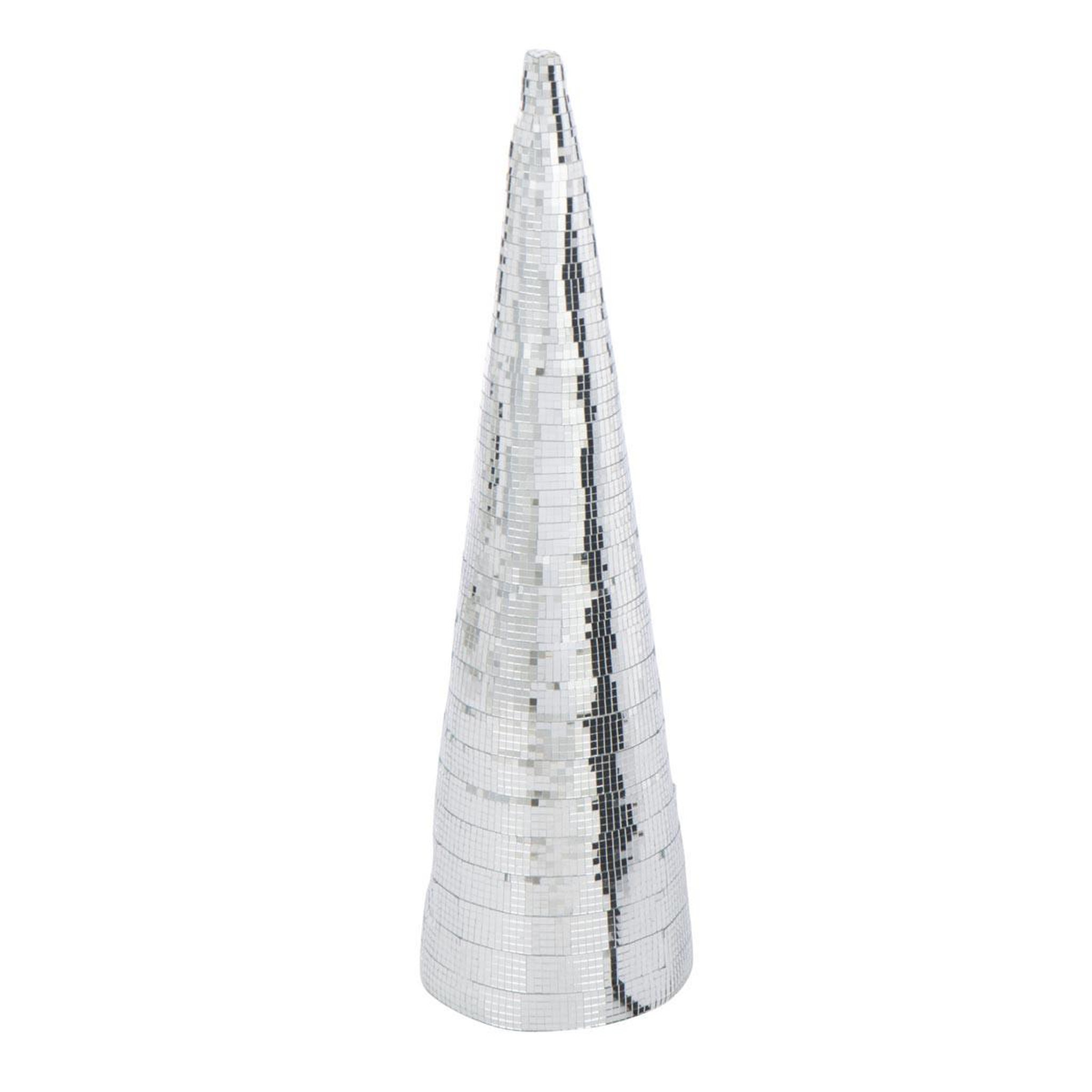 J-LINE Cône miroir déco  lyle  64cm argent
