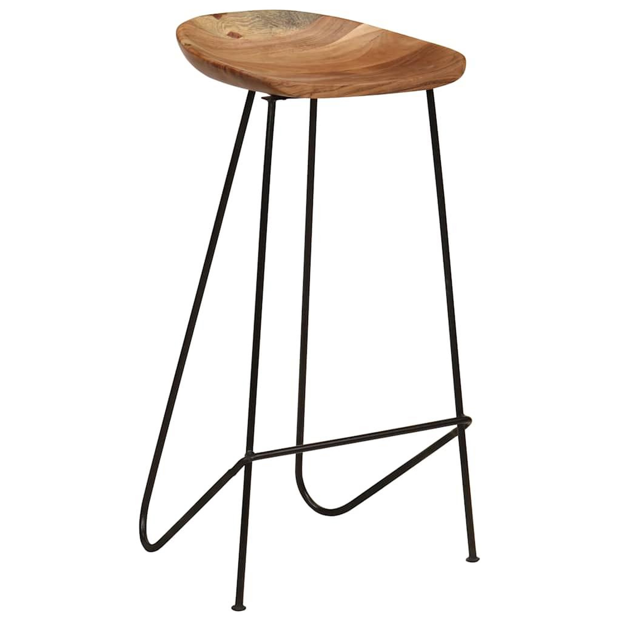Voir la diapositive 2 : VIDAXL Tabourets de bar lot de 2 bois d'acacia massif