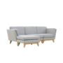 Voir la diapositive 3 : CONCEPT USINE Canapé d'angle réversible 4 places en tissu gris clair NORDEN