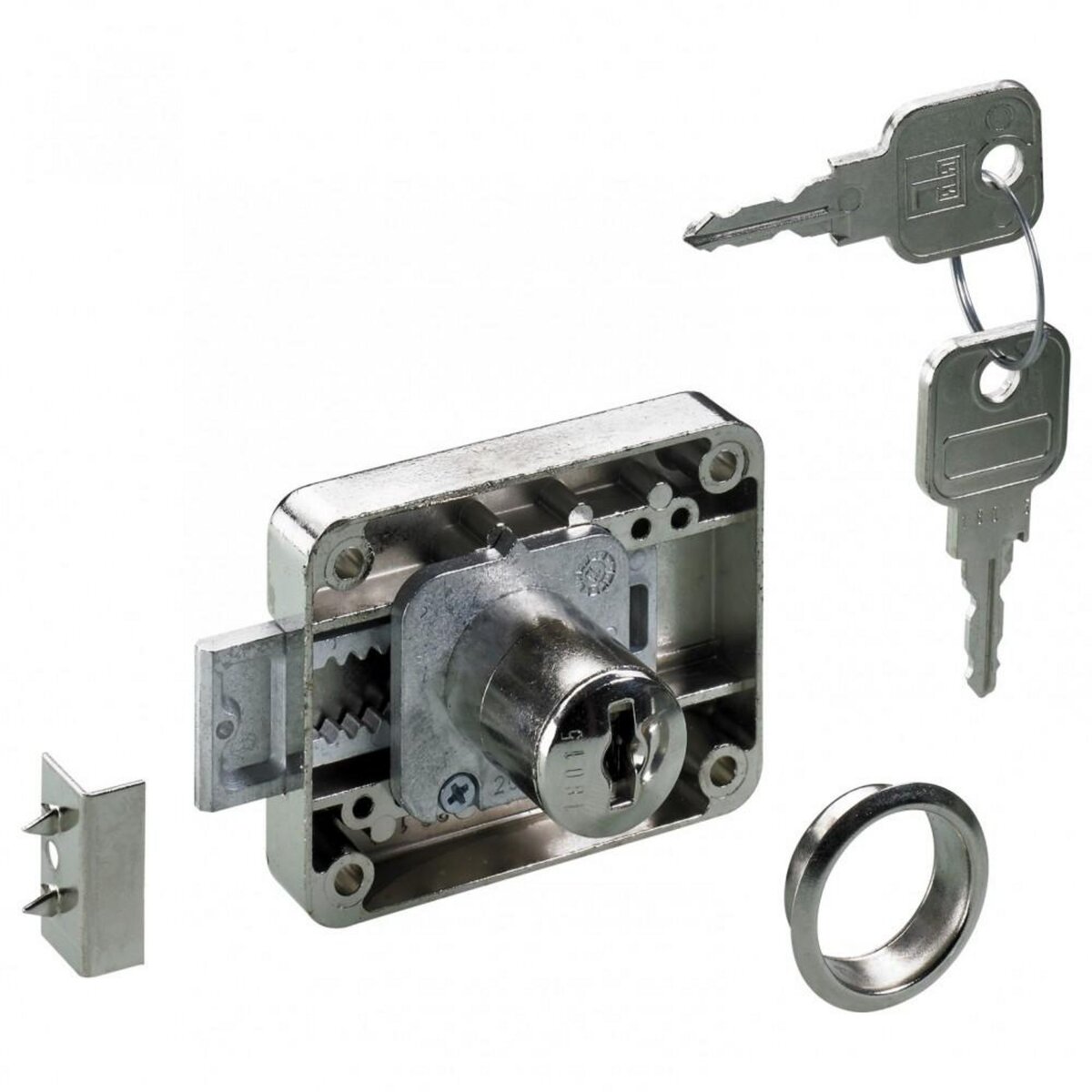 CENTRALE BRICO Serrure de meuble acier en applique HETTICH 40 mm réversible