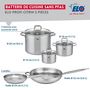 Voir la diapositive 2 : ELO Ensemble de 2 Poêles de cuisson 24 et 32 cm et 3 faitouts 14, 16 et 26 cm Elo Profi Citrin