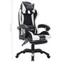 Voir la diapositive 6 : VIDAXL Fauteuil de jeux video avec LED RVB Blanc et noir Similicuir