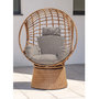 Voir la diapositive 1 : PARIS GARDEN Balancelle de jardin en résine tressée avec coussin taupe BORABORA