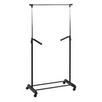 Paris Prix Portant à Vêtements Réglable  Lumi  177cm Noir