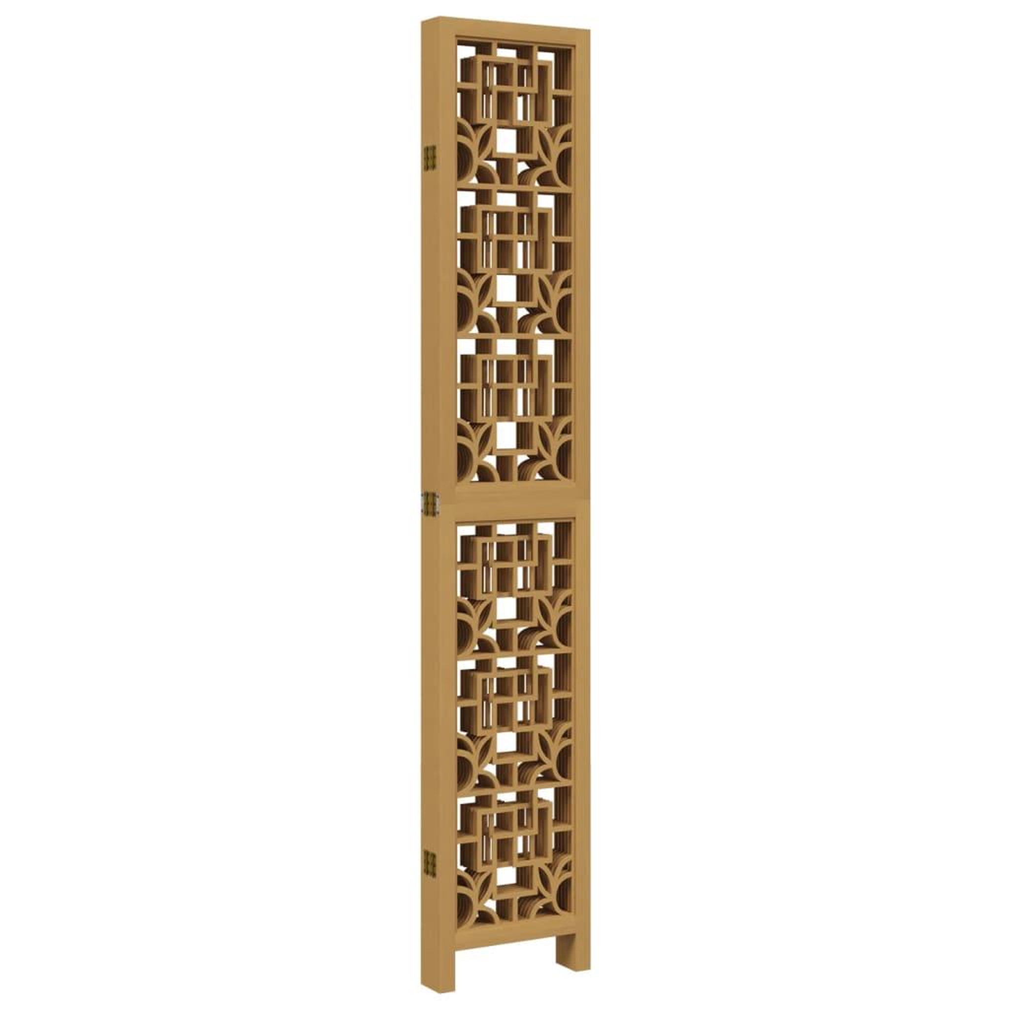 Voir la diapositive 5 : VIDAXL Cloison de separation 6 panneaux marron bois paulownia massif