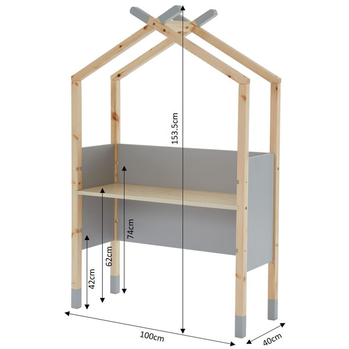 Bureau tipi enfant L100cm AUGUSTIN