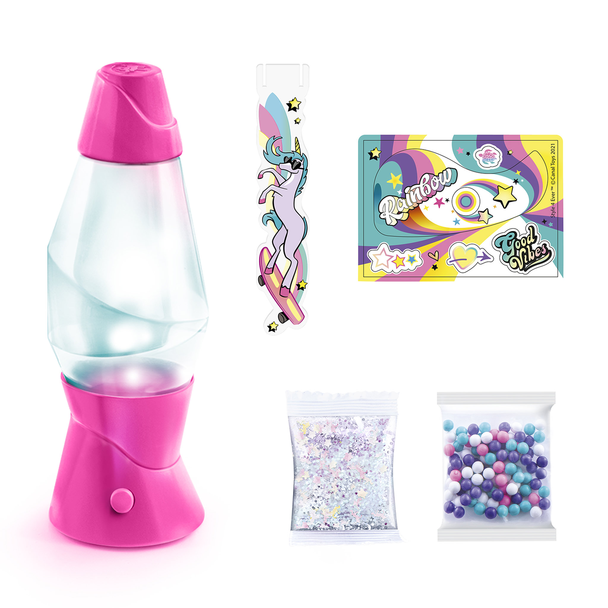 Voir la diapositive 2 : CANAL TOYS Mini Lava Lampe Lumineuse à Décorer - Kit de création DIY pour Enfants