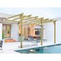 Voir la diapositive 4 : JARDIDECO Pergola adossée en bois massif Orléans 600 x 300 cm - Maderland