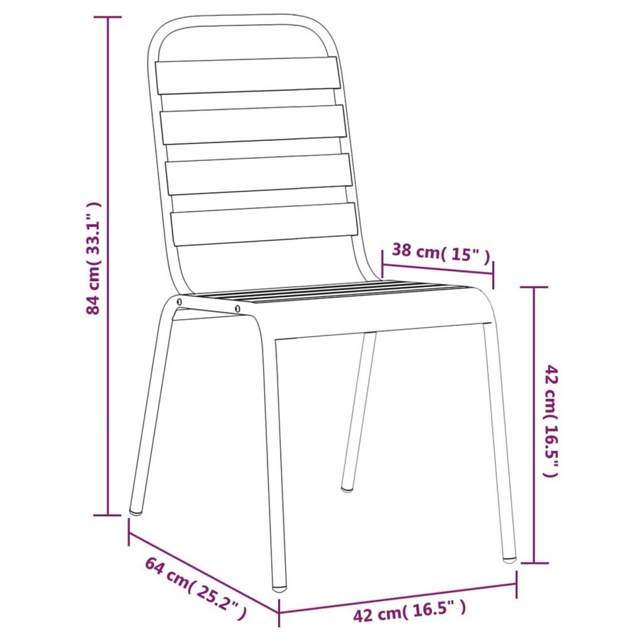 Voir la diapositive 6 : VIDAXL Ensemble a manger de jardin 7 pcs anthracite acier