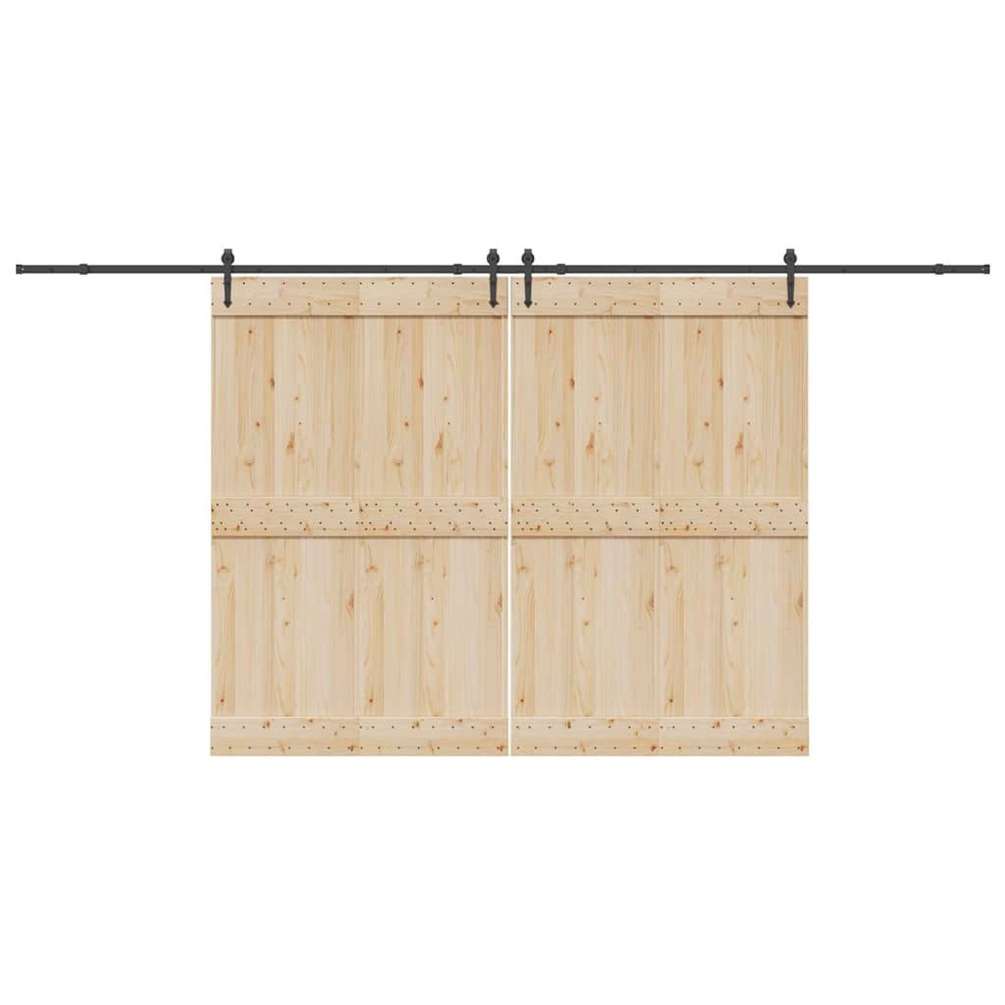 VIDAXL Kit de quincaillerie de porte coulissante 427 cm acier noir