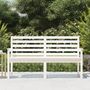 Voir la diapositive 3 : VIDAXL Banc de jardin blanc 159,5x48x91,5 cm bois massif de pin