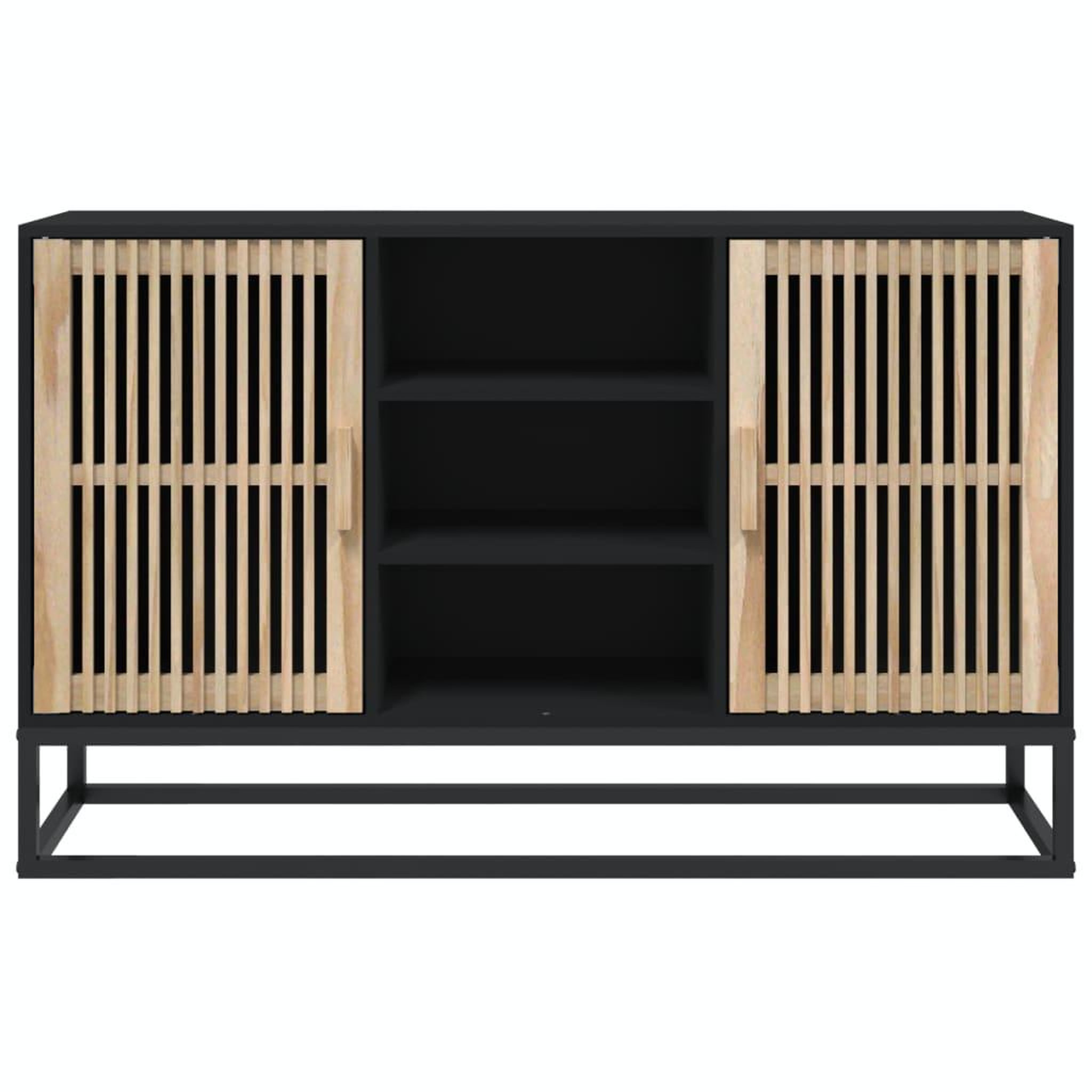 Voir la diapositive 5 : VIDAXL Buffet noir 105x30x65 cm bois d'ingenierie