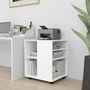 Voir la diapositive 3 : VIDAXL Armoire a roulettes Blanc 60x53x72 cm Bois d'ingenierie