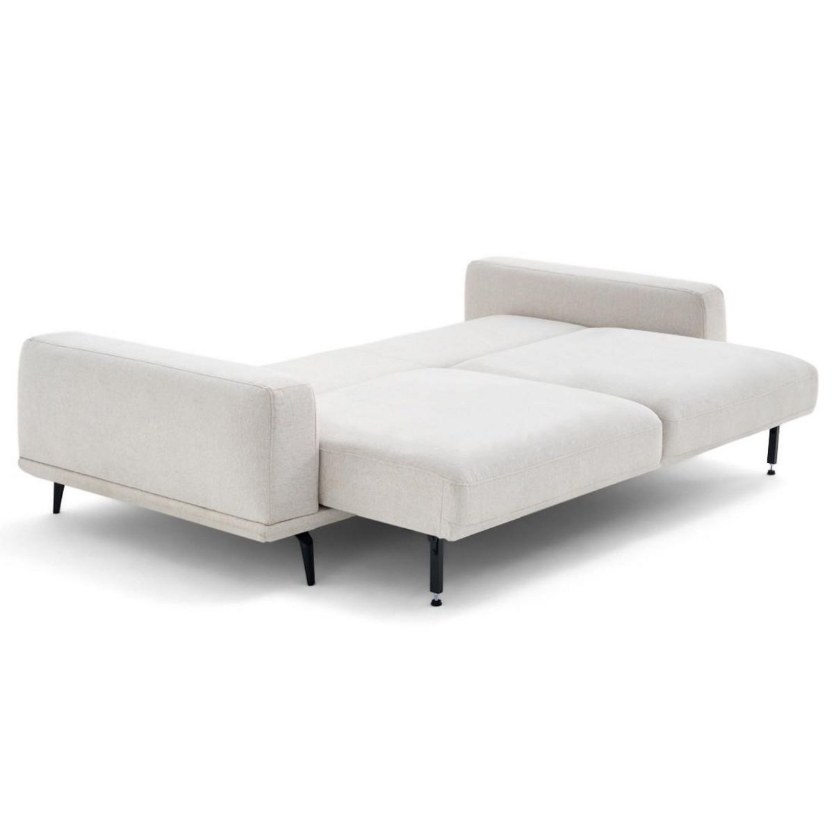 LISA DESIGN Vicence - canapé droit 3 places convertible en tissu