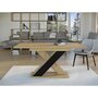 Voir la diapositive 6 : BEST MOBILIER Tosca - table à manger extensible - aspect chêne clair et noir - 4 à 6 personnes