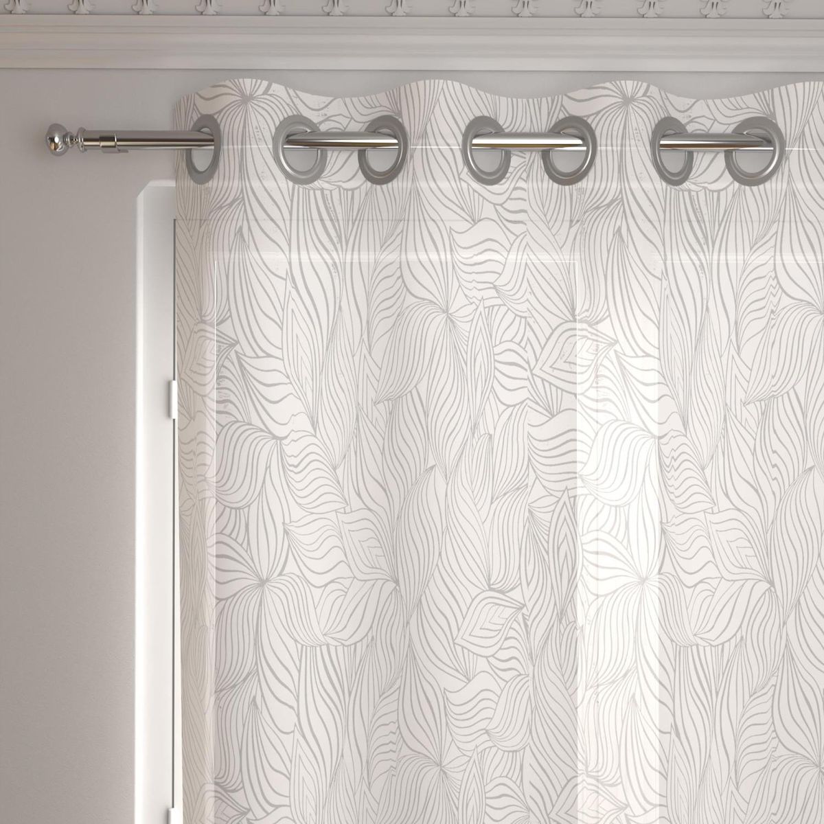 SOLEIL D'OCRE Voilage à oeillets spécial baie vitrée 280x250 cm LOUANE , par Soleil d'Ocre