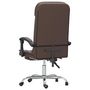 Voir la diapositive 5 : VIDAXL Fauteuil de massage inclinable de bureau Marron Similicuir