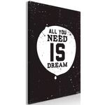Paris Prix Tableau Imprimé  All You Need is Dream. Coloris disponibles : Multicolore