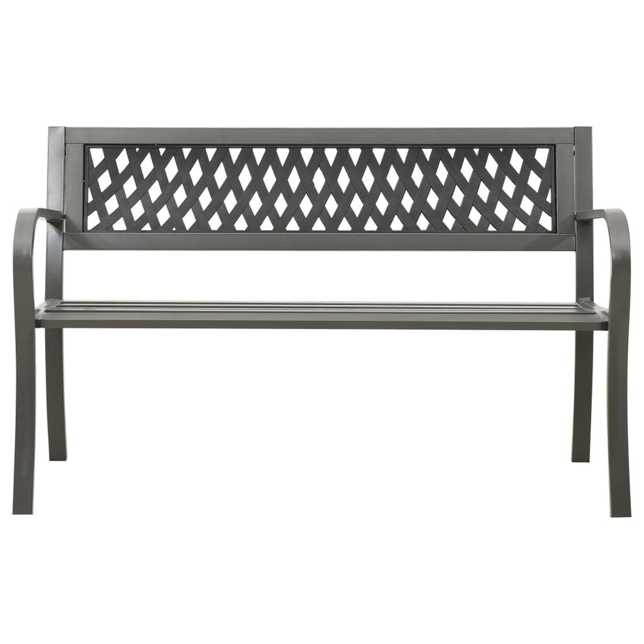 Voir la diapositive 2 : VIDAXL Banc de jardin 125 cm acier gris