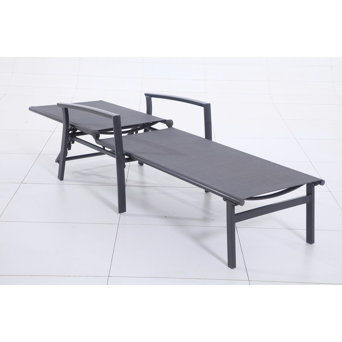 Bain de soleil aluminium anthracite CLARA