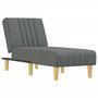 Voir la diapositive 2 : VIDAXL Chaise longue gris fonce tissu