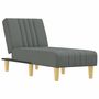 Voir la diapositive 2 : VIDAXL Chaise longue gris fonce tissu