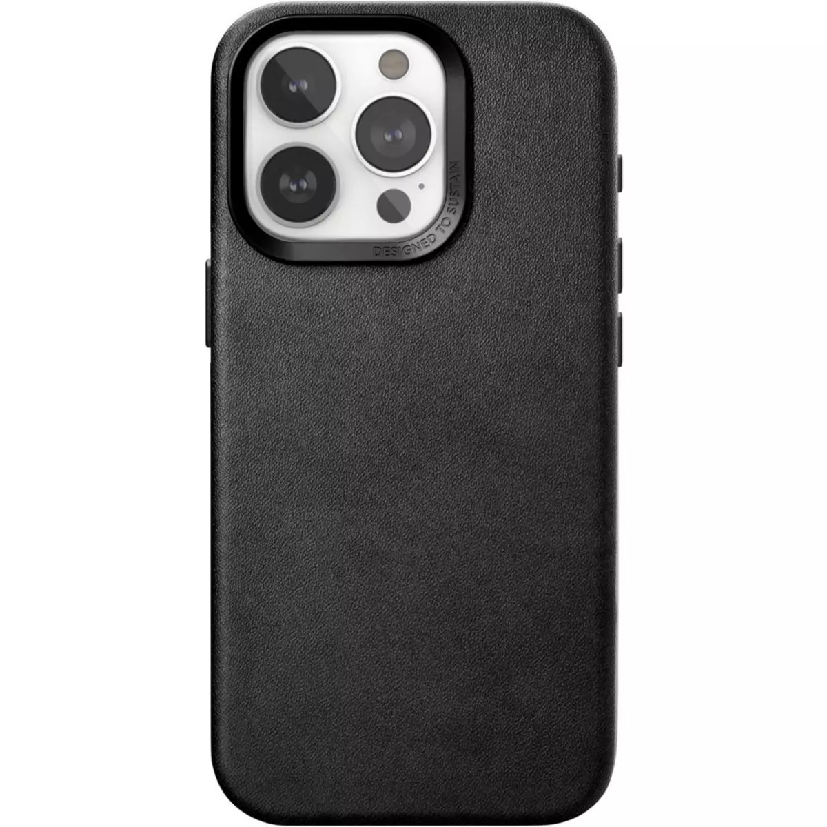 WOODCESSORIES Coque iPhone 15 Pro Cuir noir