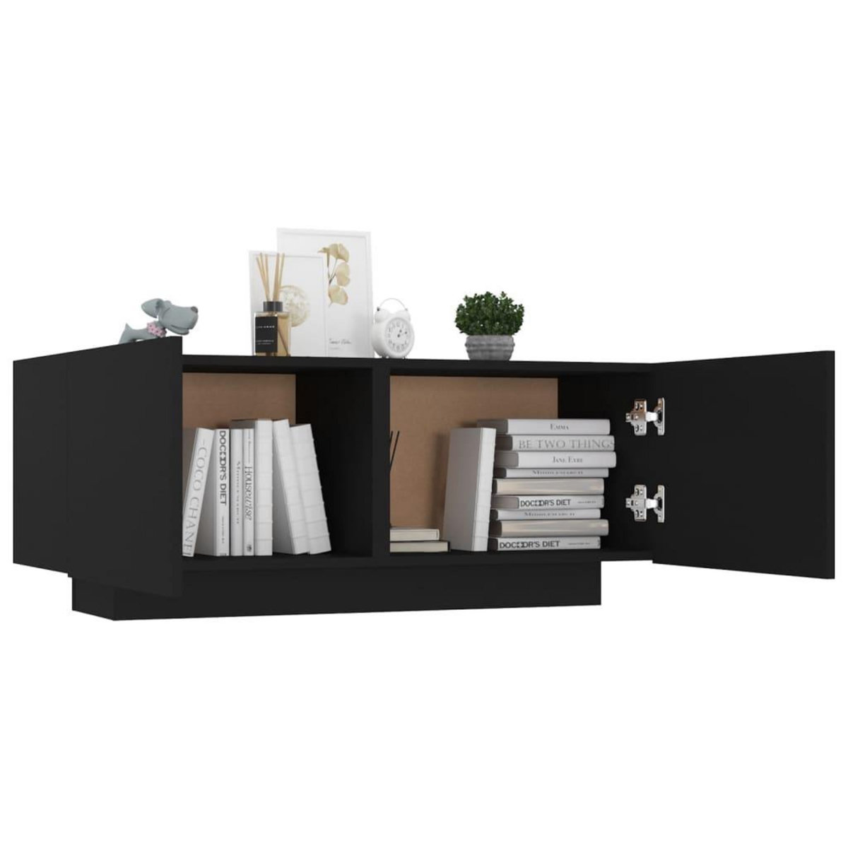 VIDAXL Table de chevet noir 100x35x40 cm bois d'ingenierie