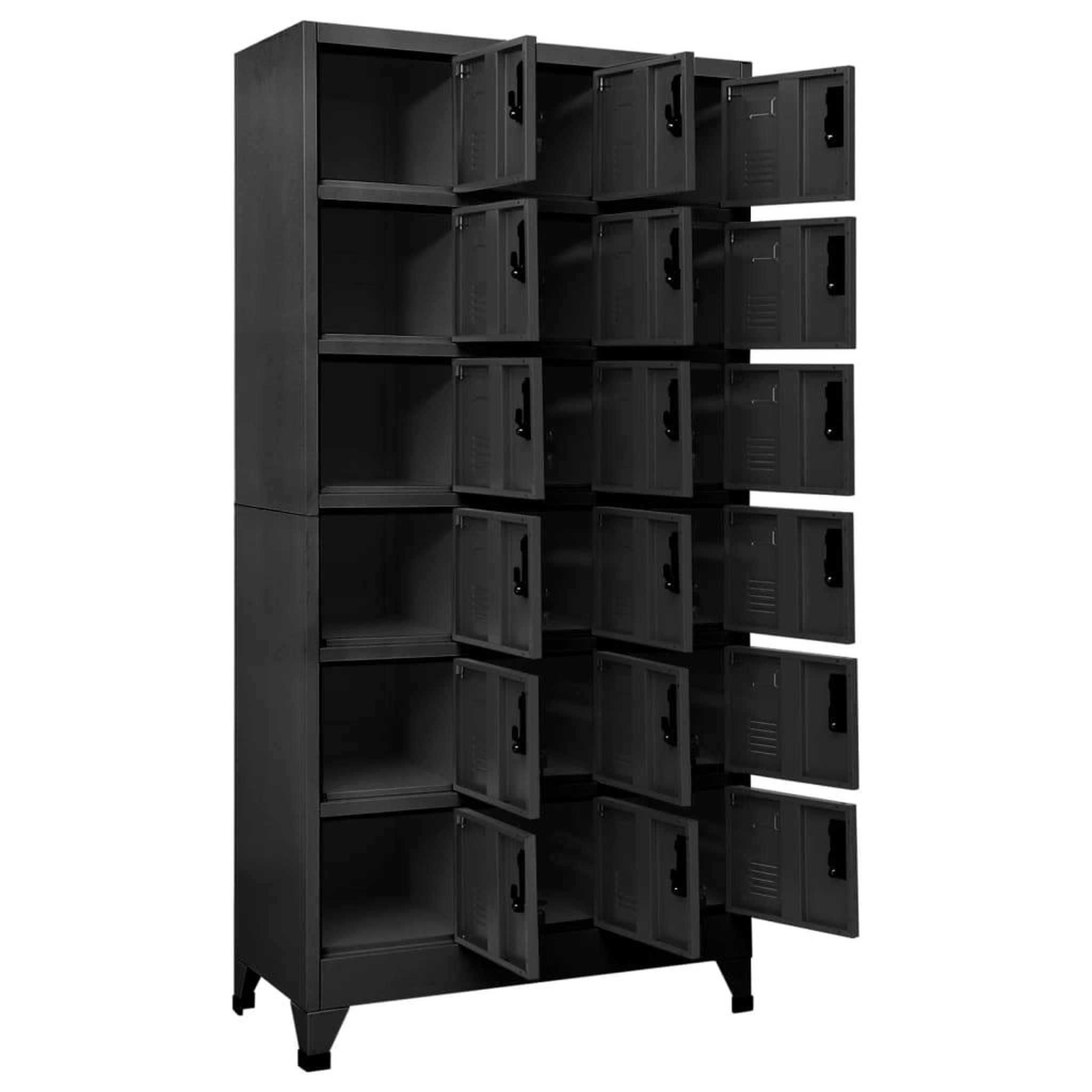 Voir la diapositive 3 : VIDAXL Armoire a casiers Anthracite 90x40x180 cm Acier