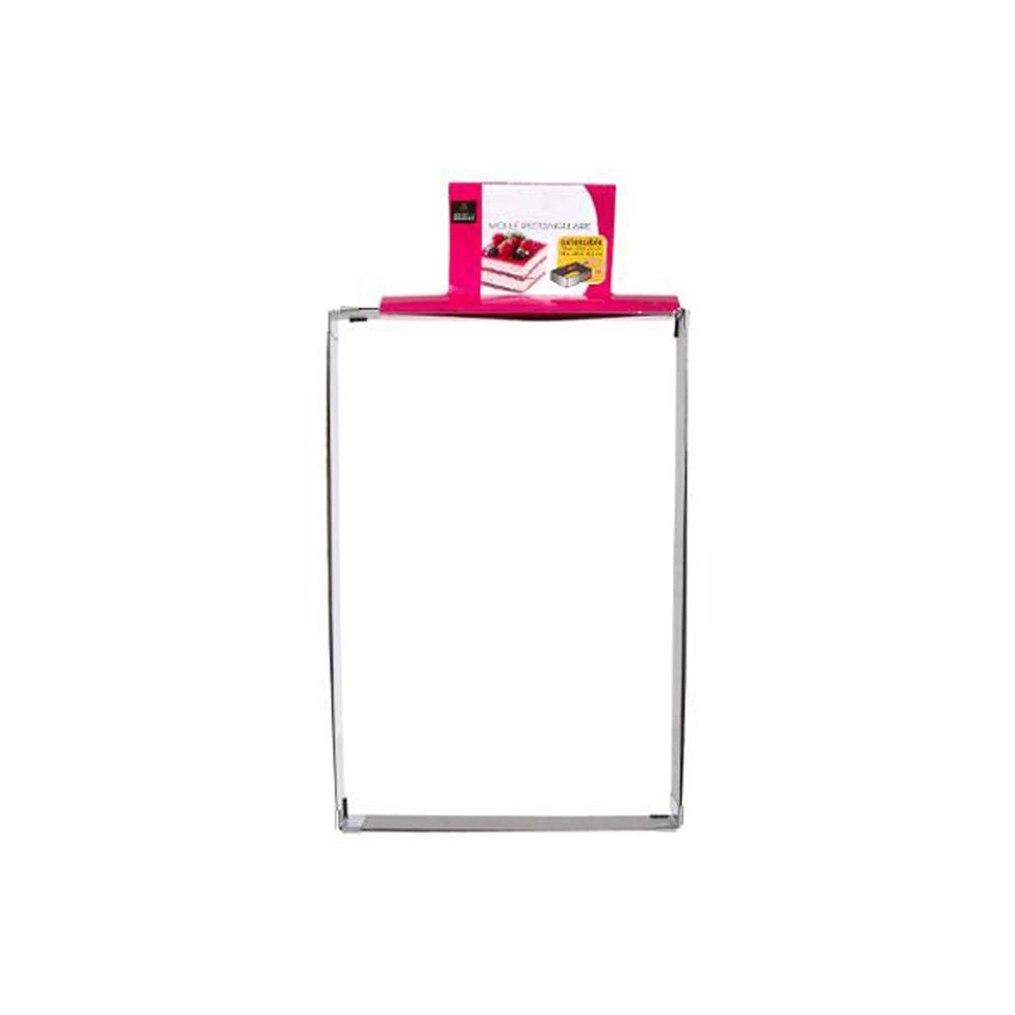 Voir la diapositive 2 : FIVE Cadre à pâtisserie rectangulaire inox  extensible  27cm argent