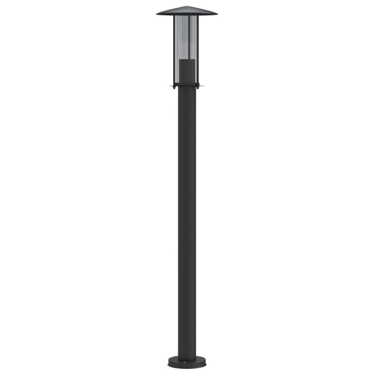 VIDAXL Lampadaire d'exterieur noir 100 cm acier inoxydable