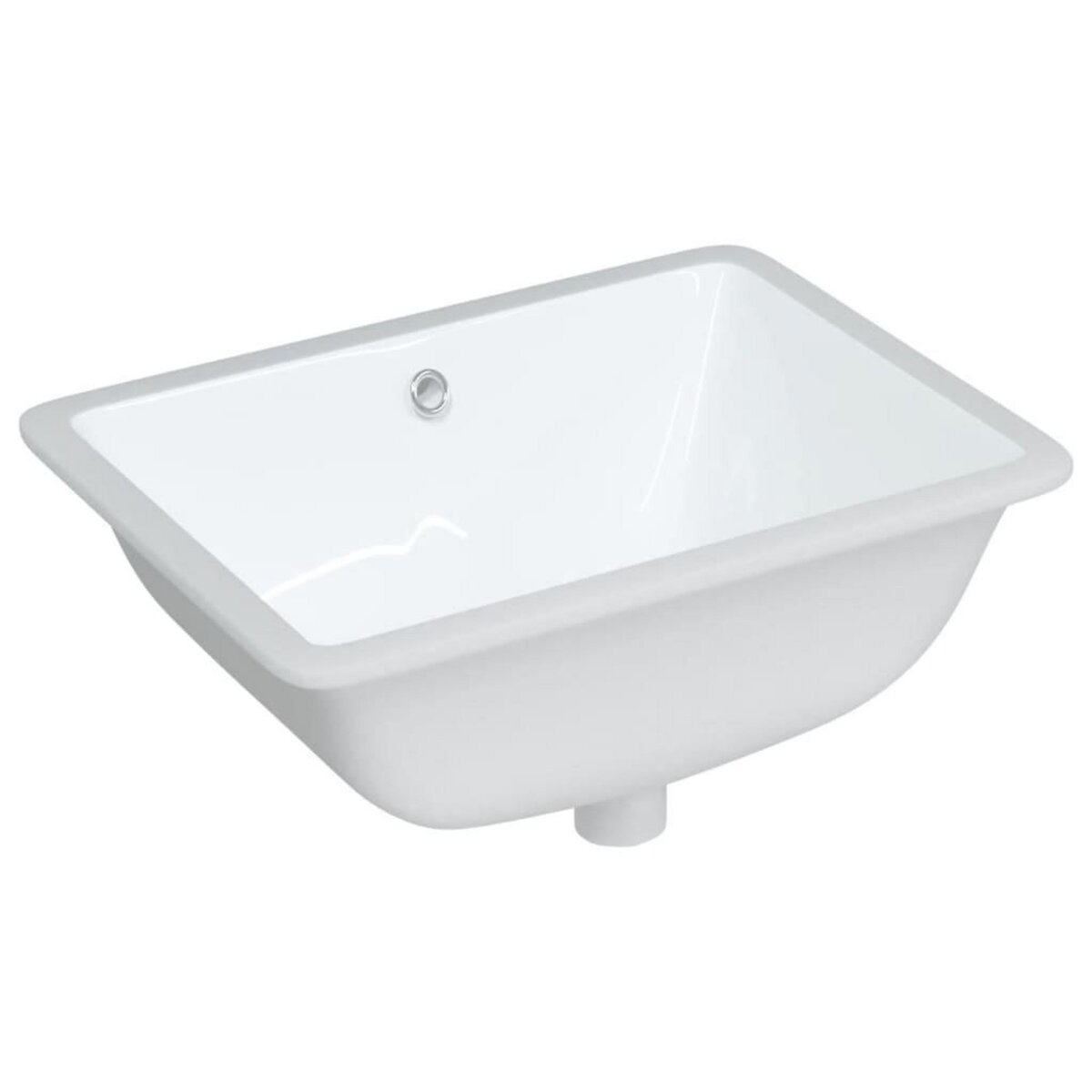 VIDAXL Evier salle de bain blanc rectangulaire ceramique