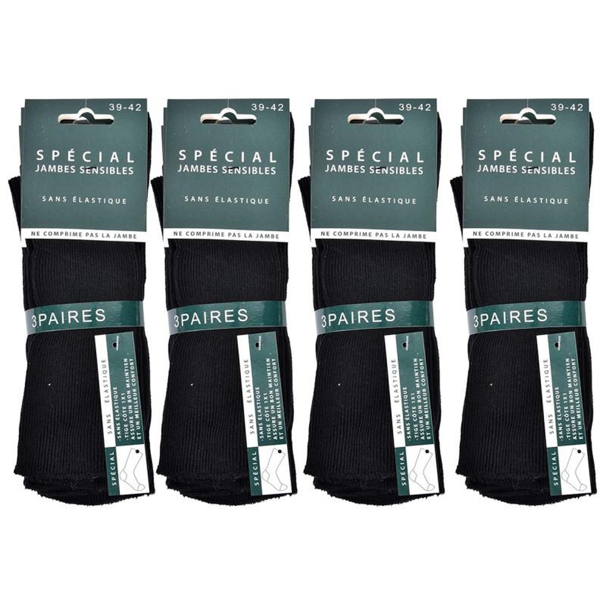 Voir la diapositive 4 : OZABI Chaussettes Jambes Sensibles