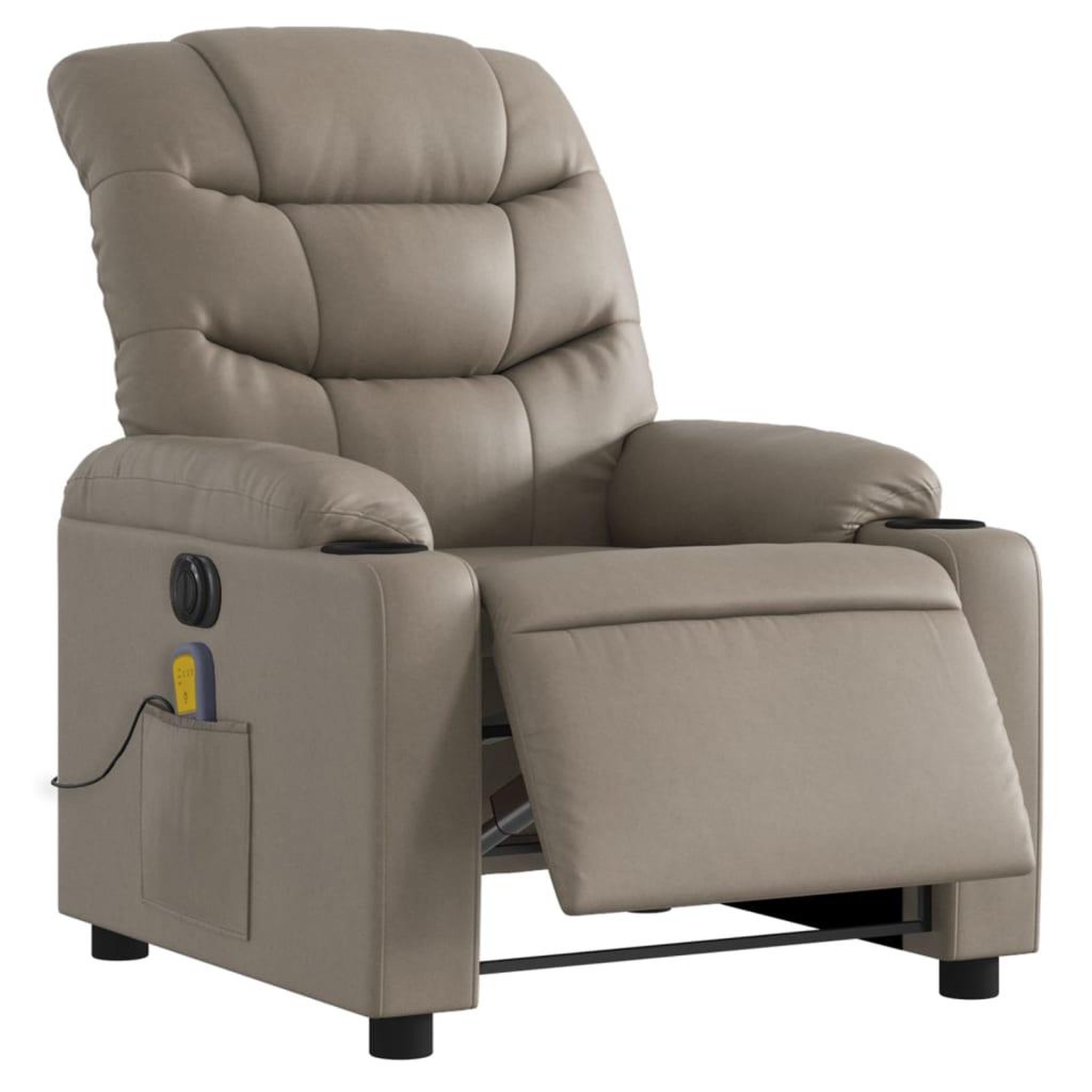 Voir la diapositive 3 : VIDAXL Fauteuil de massage inclinable electrique cappuccino similicuir