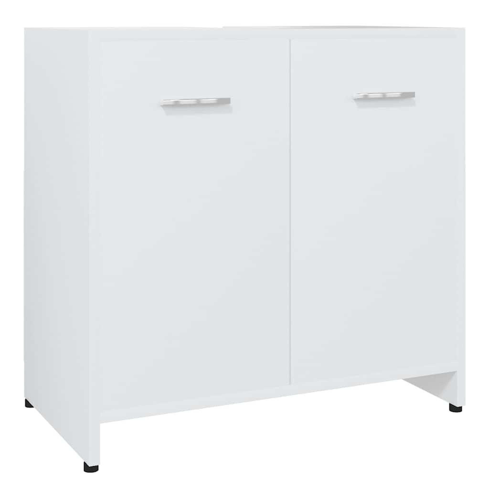 Voir la diapositive 2 : VIDAXL Armoire de salle de bain Blanc 60x33x61 cm Bois d'ingenierie