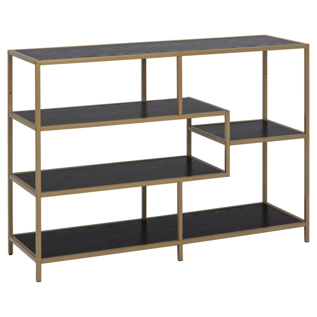 TOILINUX Bibliothèque ouverte Sireine 4 étagères en MDF et métal