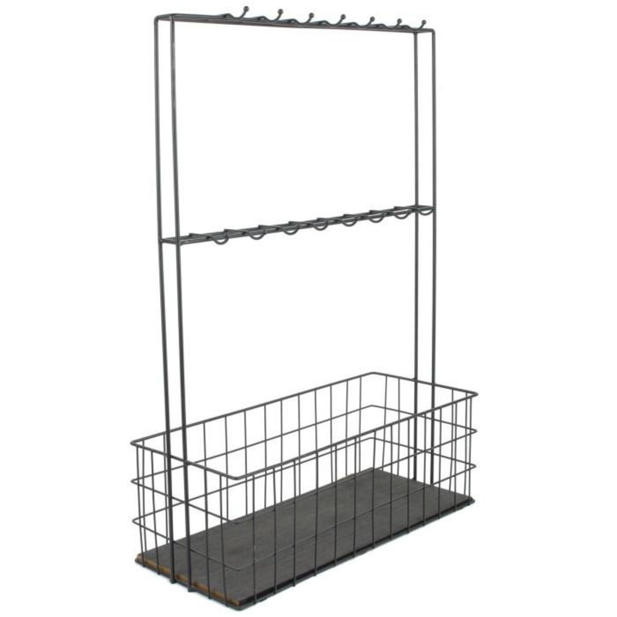 Paris Prix Mini Bar à Poser en Métal  Filaire  62cm Noir