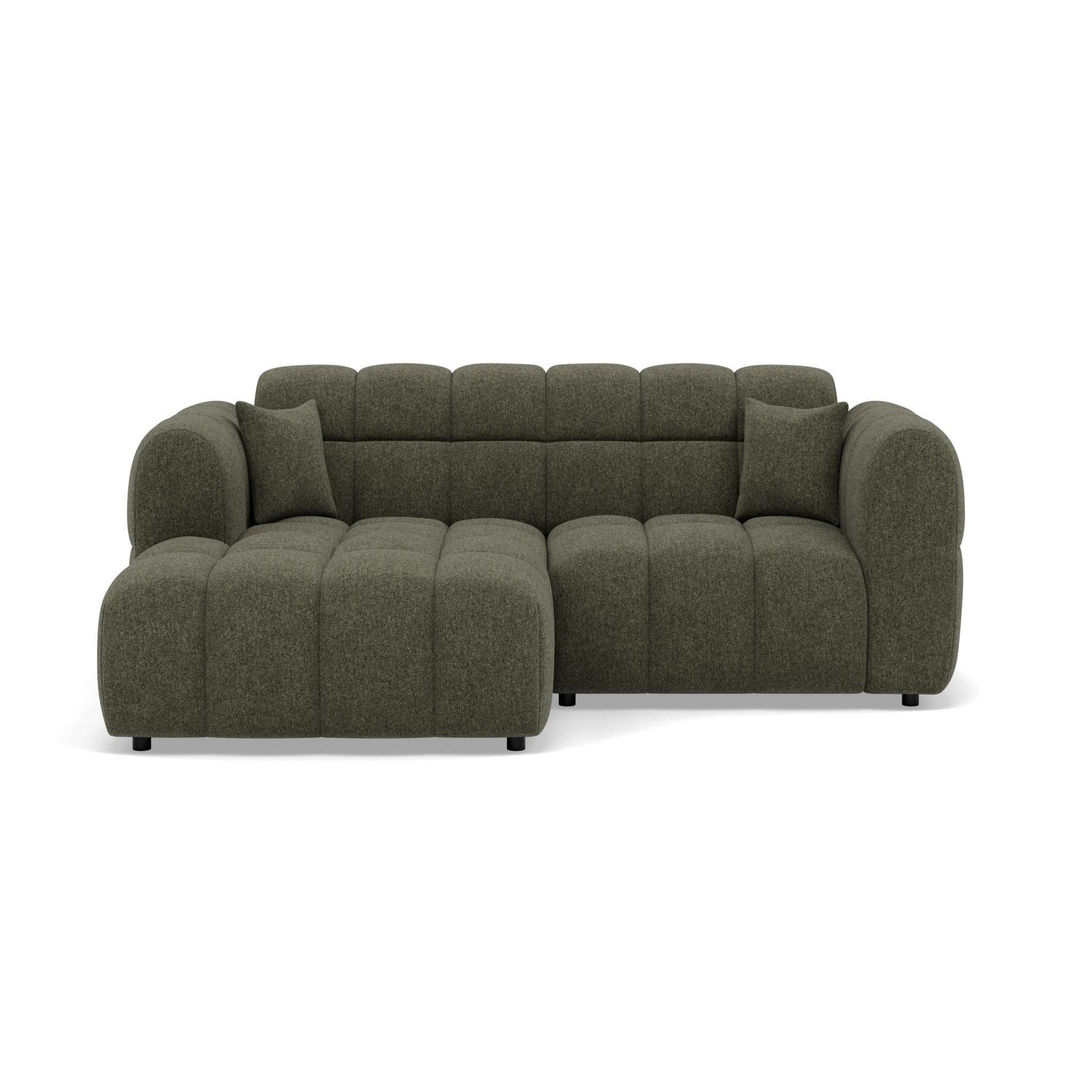 Voir la diapositive 1 : BEST MOBILIER Mini ray - canapé d'angle gauche 4 places en tissu texturé